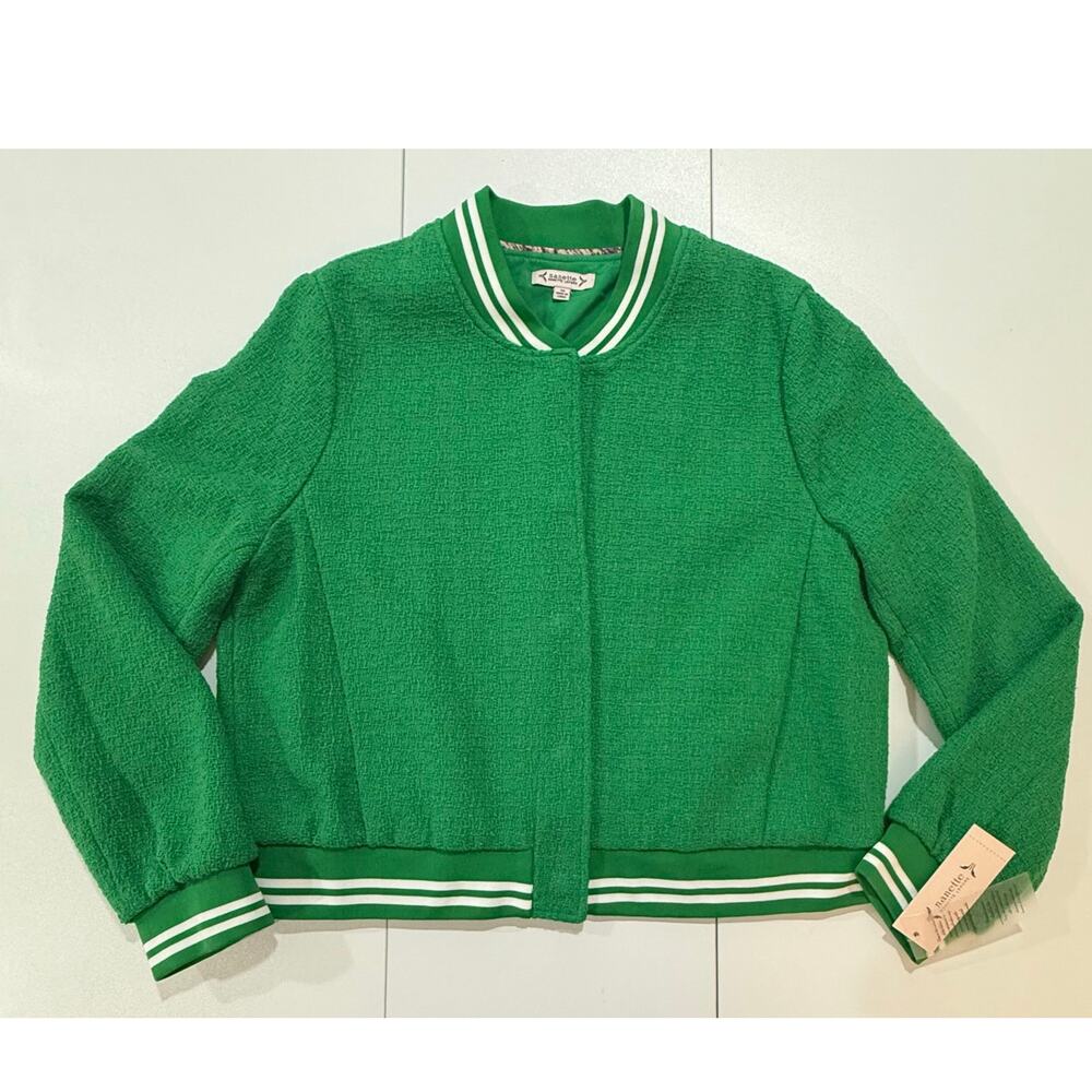 Nanette Lepore NWT  Bomber Jacket  Lily Pad Green Womens Size 16 (110)